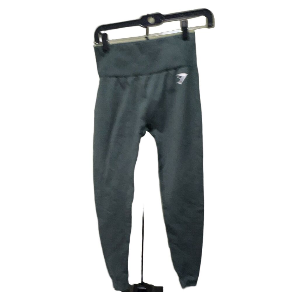 Gymshark Vital Seamless Leggings Women Green Stretch Yoga Gym Training Pants